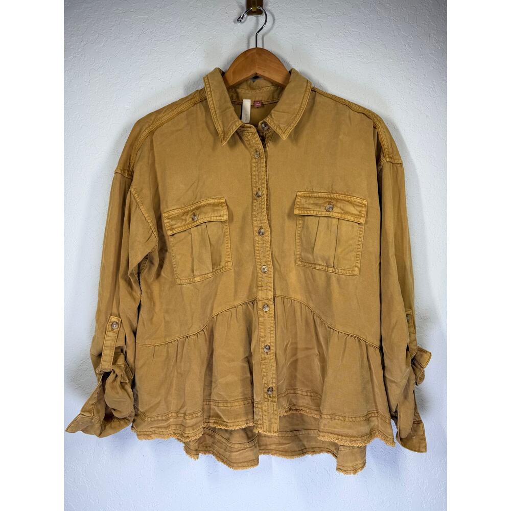 Women's Anthropologie Pilcro‎ Mustard Swing Top Size Medium NEW